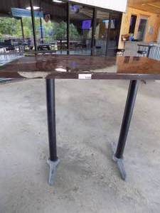 lot 65 image: Bar height rectangle table glazed top  30 X 48