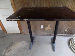 lot 69 image: Bar height table top needs TLC