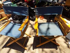 lot 206 image: Director chairs denim blue fabric  QTY