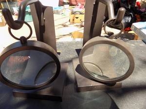 lot 213 image: Pottery Barn magnifying candle holders