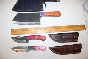 lot 5 image: Damascus steel NEW knives (3 times the money)