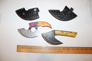 lot 9 image: Damascus steel NEW knives (2 times the money)