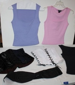 lot 31 image: Womens soft tank tops and corsets size XS