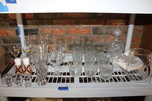 lot 97 image: Bar glassware and decanter