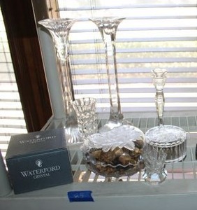 lot 85 image: Waterford crystal and glass dcor