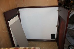 lot 106 image: Large office whiteboard cabinet