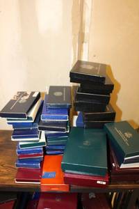 lot 116 image: Empty coin collector boxes