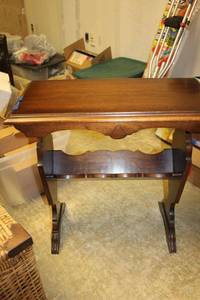 lot 63 image: Wood magazine rack side table
