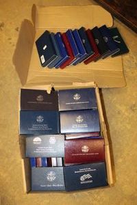 lot 117 image: Empty coin collector boxes