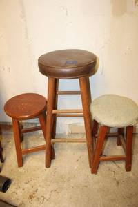 lot 159 image: 3 wooden stools