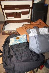lot 174 image: Leather briefcase, Kate Spade leather bag, and more