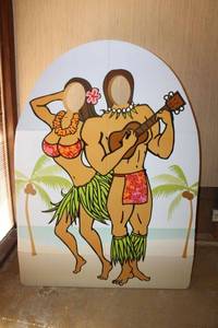 lot 192 image: Cardboard backdrop - Luau anyone