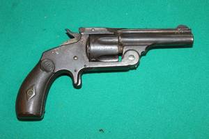 lot 12 image: vintage top-break revolver Smith & Wesson
