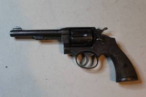 lot 48 image: resembles an embellished Colt Police Positive double-action revolver