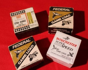 lot 28 image: Federal, Winchester, Sears 20 gauge shotgun shells