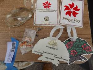 lot 66 image: Golf bag tags include Hawaii
