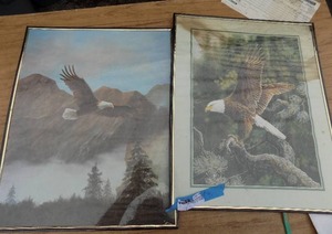 lot 46 image: ART- Eagles  20 X 16   QTY 2
