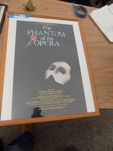 lot 87 image: PHANTOM OF THE OPERA - POSTER FRAMED  25 X 19