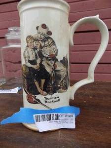 lot 123 image: Tankard Gorham Norman Rockwell The runaway clown series
