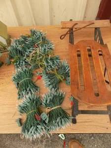 lot 138 image: Sleigh and  sets of lights