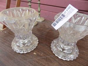 lot 165 image: crystal candle holders
