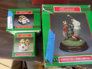 lot 227 image: SANTA GOLFING,  MICE RIDING IN CAR  & CUP OF CHEER