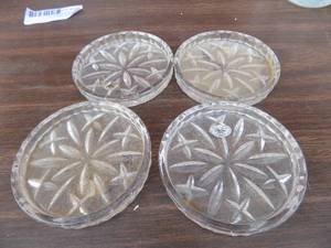 lot 245 image: GORMAN  LEAD CRSTAL SET OF 4 COASTERS - GERMANY
