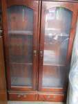 Glass front cabinet  DBL DOORS   48 X 32 X 14