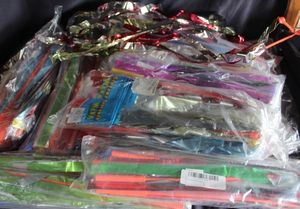 lot 75 image: Bulk lot of metallic ribbon twirlersribbon wands