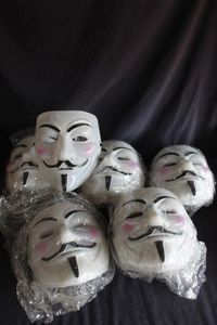 lot 76 image: Bulk lot of Anonymous hacker masks