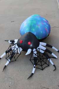 lot 85 image: Goosh 6-foot Halloween inflatable spider and two spider webs