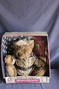 lot 122 image: Talking Teddys Teddy Bear special edition 100th Anniversary Rosevelt bear made by DanDee