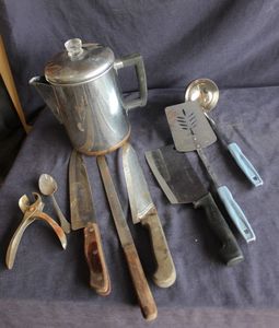 lot 154 image: Camp Coffee maker and utensils