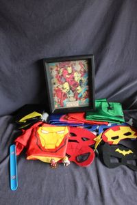 lot 173 image: Action Figure costumes and 3D Picture