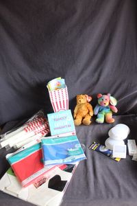 lot 177 image: Two Ty Beanie Babies and party supplies