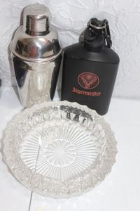 lot 281 image: ashtray, drink shaker and canteen