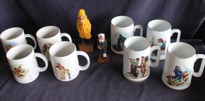 lot 338 image: Norman rockwall mugs and more