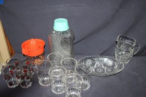 lot 347 image: Juicer, Juice jug and glasses