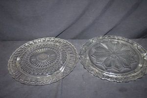 lot 383 image: Glass Cake Plates