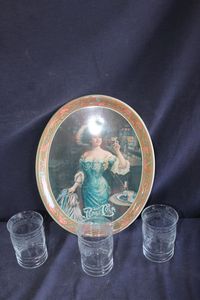 lot 398 image: Vintage Pepsi Cola Tray and Glasses