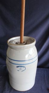lot 19 image: Marshall pottery stoneware butter churn