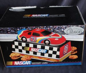 lot 18 image: 2002 Gibson Nascar #63 Victory Lane Ceramic Cookie Jar