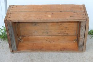 lot 424 image: Heavy Duty Wooden Box with Rope Handles