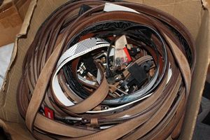 lot 212 image: Box of leather belts