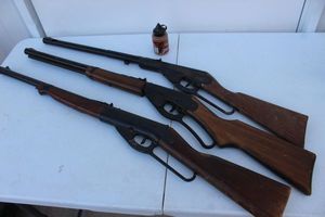 lot 458 image: Three Vintage Daisy BB Guns, all have Compression, and BBs