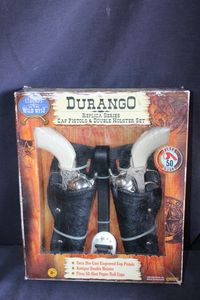 lot 13 image: Legends of the Wild West Durango Replica Series cap Pistols and double hoister set by Imperial Toys