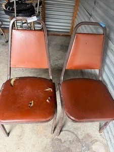lot 231 image: dining chairs x 2