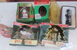 lot 61 image: Holiday decor Coca cola ears ornaments x   lobe plus