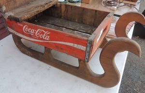lot 166 image: Coca Cola Crate sleigh