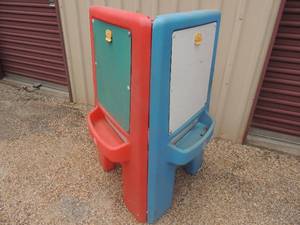 lot 245 image: Kids chalk board marker board with desk